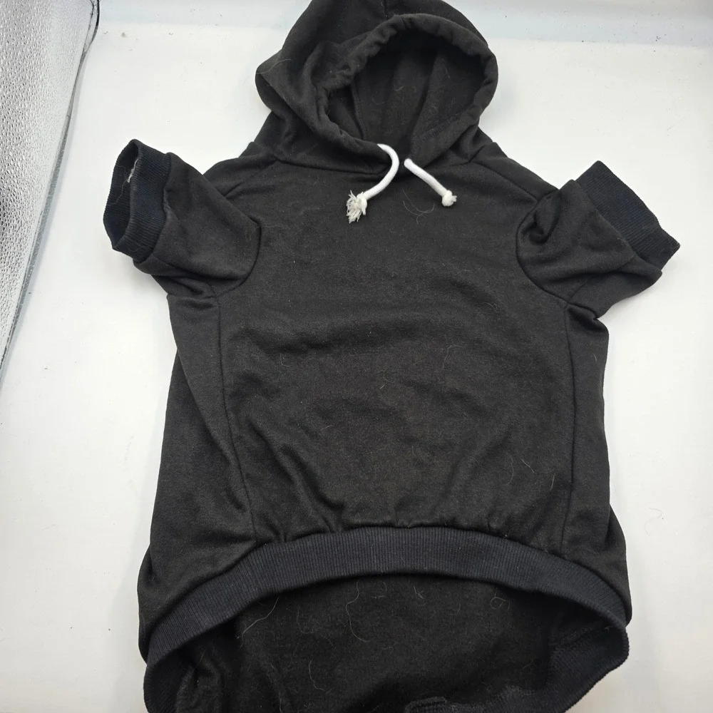 Expawlorer Dog‎ Hoodie Black Bad To The Bone Skull Crossbones Pet Sweatshirt L3